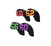 Zymoplas Premium Neoprene Non Slip Golf Iron Headcover Set 4 Pieces Black, Black, 7x13cm