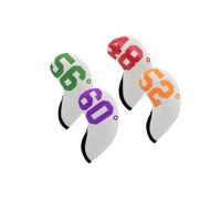 Zymoplas Premium Neoprene Non Slip Golf Iron Headcover Set 4 Pieces Black, White, 7x13cm