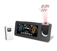 Zymoplas Projection Alarm Clock With Accurate Timekeeping Durable Construction Easy To Read LCD Screen Display ABS