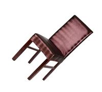 Zymoplas PU Dining Chair Covers Fashionable and Practical Easy to Clean and Wash Chair Protector Chairs Cover Easy to Assemble, Golden Coffee