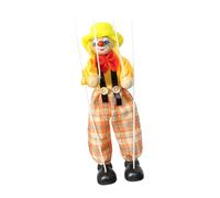Zymoplas Pull-line Puppet Doll Activity Hand Marionette Toy Interactive Children's Hands-on Ability Clown Handcraft Toy, Yellow