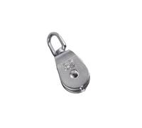 Zymoplas Pulley Portable Detachable Reusable Washable Replacement Dual Wheels Anti-corrosive Rock Climbing Lifting Wheel, M32