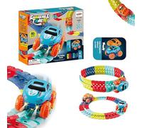 Zymoplas Race Car Set Anti-gravity Track For Gravity-defying Race Car Excitement ABS Assembled Race Track Toy Bendable Safe Soft, Type 1