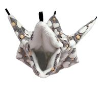 Zymoplas Rat Hammock, Pragmatic Hanging Bed, Multifunctional Fleece Pet Supplies for Hamsters, Squirrels, Love Coffee, 20 x 20 cm