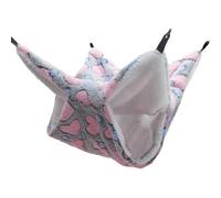 Zymoplas Rat Hammock Suspended Practical Hanging Bed Multifunction Fleeced Handy to Installation Sweet Gift Pet Supplies, Love Grey, 20x20