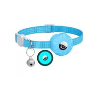 Zymoplas Reflective Stripe Pet Collar Small Animal Adjustable Positioner Choker Necklace Pets Supplies Accessories, Blue