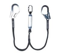 Zymoplas Robust Safety Harness Fall Lanyard Ensuring Worker Safety in Construction, Double Belt Buffer
