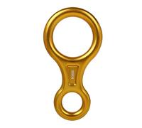 Zymoplas Rock Climbing Ring Solid Color 8 Shape Outdoor Sport Cave Exploring Fire Descender Accessories Equipment, Gold