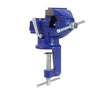 Zymoplas Rotatable Clamp Head Table Vice for Versatile Clamping Options Steel Heavy Duty Table Vice Universal, Blue, 70mm