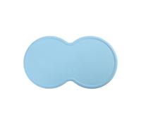 Zymoplas Safe And Easy To Clean Pet Bowl Mat Cute Cloud Shape For Dogs And Cats Silica Gel Dish Bowl Food Feed Placement For Dogs, Light blue