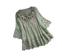 Zymoplas Sexy And Charming Vintage Blouse Special Print To Allure Fiber For Female V-Neck Shirt Women Tops Bow 2 It Looks Cool, green, L