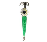 Zymoplas Shrimp Bait Squid Lure Night Waterproof Tackle Equipment Wide-range Underwater Accessory with Sharp Hook Fish Tackles, Green