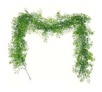 Zymoplas Simulated Golden Bellwillow Vine Wedding Rattan Halloween Harvest Festival Garland Fall Colors Decoration Plastic, Green