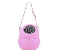 Zymoplas Single Shoulder Strap Pouch Comfortable Pet Carrier Bag For Small Animals Plush Breathable Carrier For Small Pet, pink L