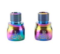 Zymoplas Sleek and Practical Bike Bicycle Fixie Pedal Extender Adapters Reliable Extension Screws, Rianbow