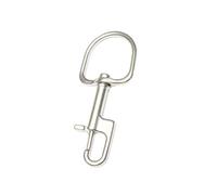 Zymoplas Sleek Stainless Steel Swivel Snap Hook Clip for Scuba Diving Diving Experience, Silver, 110mm