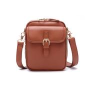 Zymoplas Small Messenger Bag For Messenger Style Messenger Bag With Space Slots Women On Stylish Designed For Organizing In, Brown, 5.9x2.6x8.1 inches