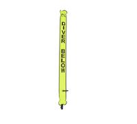 Zymoplas SMB Scuba Diving Underwater Inflatable Nozzle Marker Buoy Sausage Signal Tube with Swivel Hook Floating Accessories, Fluorescent Yellow