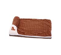 Zymoplas Soft And Elastic Cat Bed Easy To Clean And Maintain Plush Pet Bed For Dog Pet Supplies Dog For Cat Large, coffee, s：50 * 35CM