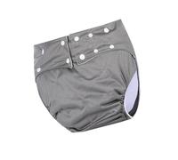 Zymoplas Soft and Leakfree Adult Cloth Diapers for Incontinence Reusable and Odor-Free, Grey, 72-92cm