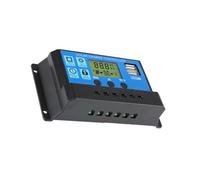 Zymoplas Solar Panel Power Bank Charge/Discharge Controller for Phone RV Car Street Lamp PAD Charger Outdoor LCD Regulator, 10A 12V/24V