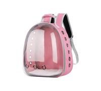 Zymoplas Space Bag Breathable And Comfortable Parrot Carrier For Traveling PC Breathable Transparent Space, pink