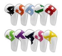 Zymoplas Sporty Golf Iron Head Covers Pack of 10 for Fashionable Look, Type C