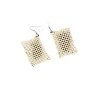 Zymoplas Square Sequins Earring Exaggerated Eardrops Fashionable Matching Tassel Drops Ears Decorations Multi-color All-match, Gold