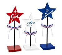 Zymoplas Stable Structure Memorial Day Decorations For Restaurant Wood Fourth Of July Decorations 4th Of July Star, Style three