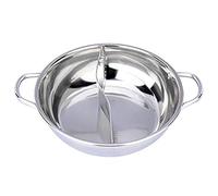 Zymoplas Stainless Steel Pot Smooth Food Holder Utensil Home Restaurant Use Twin Divided Pots Kitchen Cookware Pan Tool