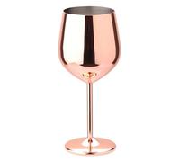 Zymoplas Stainless Steel Wine Glass Single-Layer Unbreakable Drinkware Stemmed Drink Goblet Kitchen Utensils Home Use Bar, Copper Plating