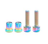 Zymoplas Strong Titanium Alloy Bike Stem Bolts Nut Kits Bicycle Screw Bolts, Colorful, M5x18mm 4 pcs/bage
