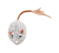 Zymoplas Sturdy Electric Mice Toys With Rubber Wheels Suitable For All Floors Electric Mouse Toys Automatic Cat BS, light gray