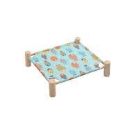 Zymoplas Sturdy Wooden Poles And Durable Canvas Fabric Make Our Pet Bed A Must-Have And Healthy And Safe Cat And Dog Hammock, Turbot, trumpet53*48 * 13