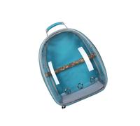 Zymoplas Stylish Bird Carrier Cage Shoulder Bag for Convenient Pet Parrot Travel, Light Blue, 32x26x41cm