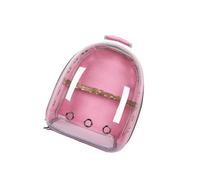Zymoplas Stylish Bird Carrier Cage Shoulder Bag for Convenient Pet Parrot Travel, Pink, 32x26x41cm
