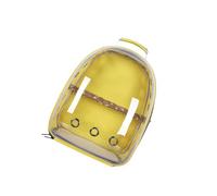 Zymoplas Stylish Bird Carrier Cage Shoulder Bag for Convenient Pet Parrot Travel, Yellow, 32x26x41cm