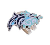 Zymoplas Stylish Dolphin Pattern Magnetic Hat Clip Golf Ball Marker for Cap Visor Fashionable and Practical