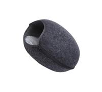 Zymoplas Stylish Felt Cat House For Cozy And Fashionable Home Cat Kitten House With Cushion Felt Cat Bed Cave Warm Easy To Clean, dark grey