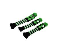 Zymoplas Stylish Set of 3 Golf for Pom Pom Headcover Driver Fairway Woods Head Covers, Green