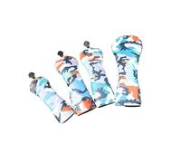 Zymoplas Stylish Set of 4 Golf Wood Head Covers No.1 3 5 7 Club Driver Headcovers, Blue
