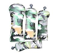 Zymoplas Stylish Set of 4 Golf Wood Head Covers No.1 3 5 7 Club Driver Headcovers, Green