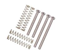 Zymoplas Stylish Silver Electric Bass Bridge Tailpiece Screws Springs Enhanced Performance