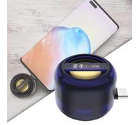 Zymoplas Stylish USB-C Phone Speaker Plug and Play with Clear Bass, Blue, 41x41x34mm