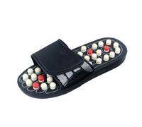Zymoplas Therapeutic Foot Acupressure Slipper for Deep Relaxation Black, Black, 38 Size