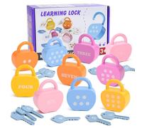 Zymoplas Training Baby Puzzle Toy Fun Lock And Key Game For Cognitive Development ABS Matching Number And Letter Unlocking Game