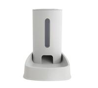 Zymoplas Transparent Cat And Dog Water Dispenser Uncap And Add Water Sealing ABS Feeder Non-toxic Effort-saving Wide Outlet, Grey Food Dispenser
