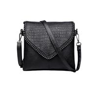Zymoplas Trendy Crossbody Bag - No Loose Thread Detachable Belt Envelope PU Messenger Bags Shoulder Bags PU Casual Women, Black-L