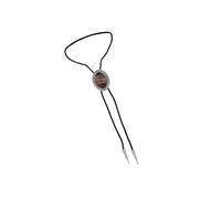 Zymoplas Unique Bolo Tie Necklace for Men Exquisite Western Necktie Shirt Chain Neck Rope, Brown, 100cm