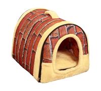 Zymoplas Unique Cats Bed House For Furry Friends Stylish And Practical Animal House Beds Cloth Cats Dogs Pet Bed, Vintage wall tile, S 35X30cm
